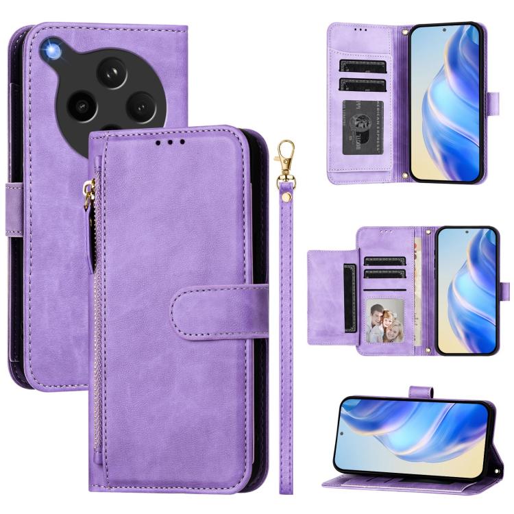 Multi-Card Slots Zipper Wallet Leather Phone Case, For OPPO A5x 5G / 4G Global, For OPPO A80 5G EU / K12x 5G Global, For OPPO Reno14 Pro Global, For OPPO Reno14 Global, For OPPO Find X8s+, For OPPO Find X8s, For OPPO Find X8 Ultra, For OPPO A5 Pro 4G / 5G