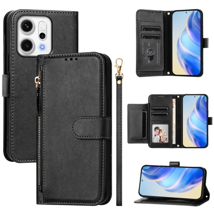 Multi-Card Slots Zipper Wallet Leather Phone Case, For OPPO A5x 5G / 4G Global, For OPPO A80 5G EU / K12x 5G Global, For OPPO Reno14 Pro Global, For OPPO Reno14 Global, For OPPO Find X8s+, For OPPO Find X8s, For OPPO Find X8 Ultra, For OPPO A5 Pro 4G / 5G
