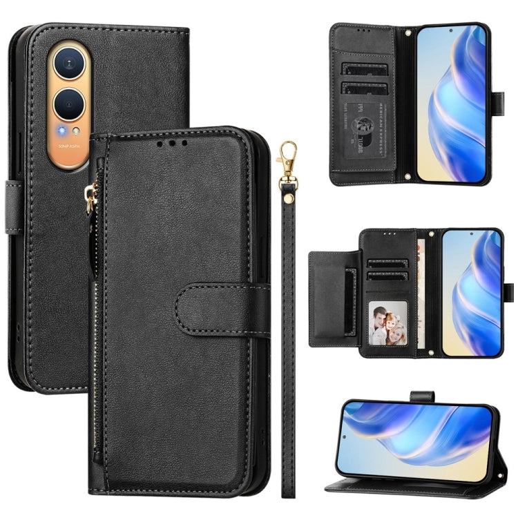 Multi-Card Slots Zipper Wallet Leather Phone Case, For OnePlus Turbo 6X Pro 5G, For OnePlus Turbo 6 / Turbo 6V 5G, For OnePlus Ace 5 Ultra, For OnePlus Ace 5 Racing, For OnePlus Nord 4, For OnePlus Nord CE4 Lite Global                                  ...