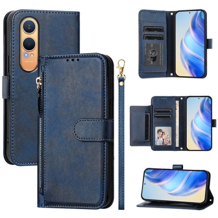 Multi-Card Slots Zipper Wallet Leather Phone Case, For OnePlus Turbo 6X Pro 5G, For OnePlus Turbo 6 / Turbo 6V 5G, For OnePlus Ace 5 Ultra, For OnePlus Ace 5 Racing, For OnePlus Nord 4, For OnePlus Nord CE4 Lite Global                                  ...