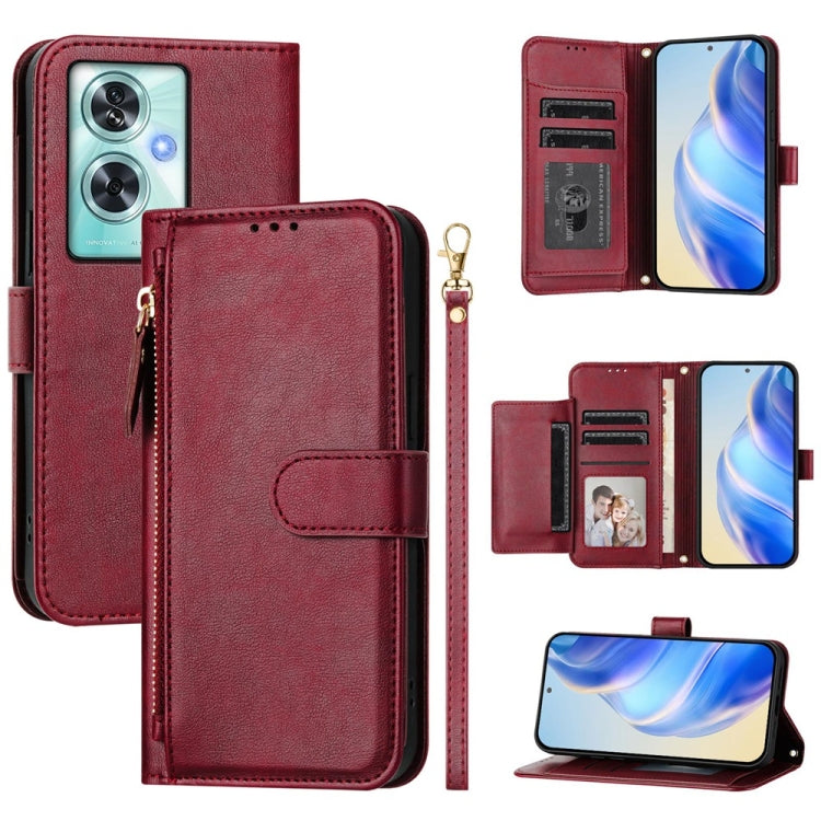 Multi-Card Slots Zipper Wallet Leather Phone Case, For OnePlus Turbo 6X Pro 5G, For OnePlus Turbo 6 / Turbo 6V 5G, For OnePlus Ace 5 Ultra, For OnePlus Ace 5 Racing, For OnePlus Nord 4, For OnePlus Nord CE4 Lite Global                                  ...