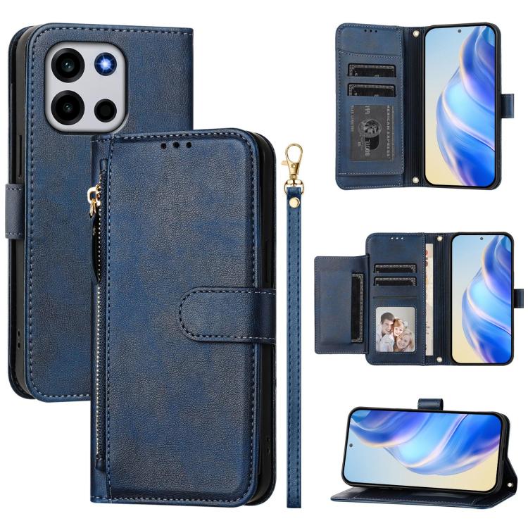 Multi-Card Slots Zipper Wallet Leather Phone Case, For OnePlus Turbo 6X Pro 5G, For OnePlus Turbo 6 / Turbo 6V 5G, For OnePlus Ace 5 Ultra, For OnePlus Ace 5 Racing, For OnePlus Nord 4, For OnePlus Nord CE4 Lite Global                                  ...