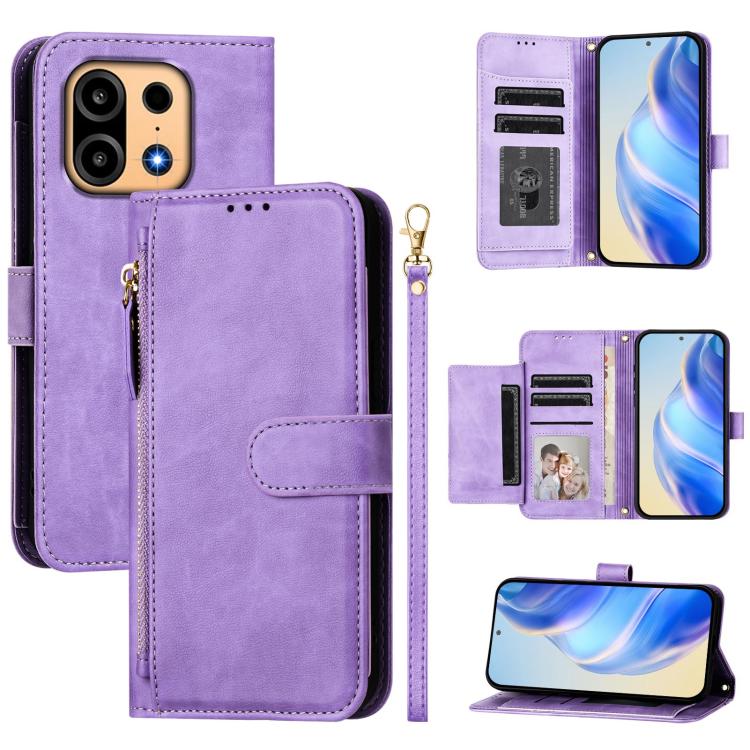 Multi-Card Slots Zipper Wallet Leather Phone Case, For OnePlus Turbo 6X Pro 5G, For OnePlus Turbo 6 / Turbo 6V 5G, For OnePlus Ace 5 Ultra, For OnePlus Ace 5 Racing, For OnePlus Nord 4, For OnePlus Nord CE4 Lite Global                                  ...
