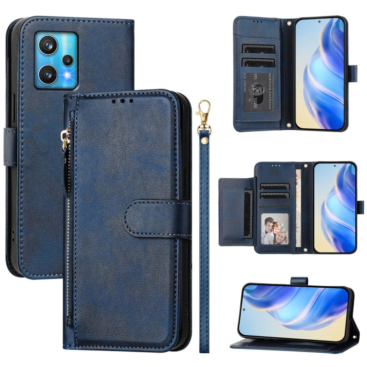Multi-Card Slots Zipper Wallet Leather Phone Case, For Realme 10 Pro 5G, For Realme 10 Pro+ 5G, For Realme 10 4G Global, For Realme C30 4G / C30s / Narzo 50i Prime, For Realme GT Neo 3T, For Realme 9 Pro+ 5G / 9 4G Global, For Realme GT Neo 3          ...