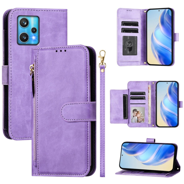 Multi-Card Slots Zipper Wallet Leather Phone Case, For Realme 10 Pro 5G, For Realme 10 Pro+ 5G, For Realme 10 4G Global, For Realme C30 4G / C30s / Narzo 50i Prime, For Realme GT Neo 3T, For Realme 9 Pro+ 5G / 9 4G Global, For Realme GT Neo 3          ...