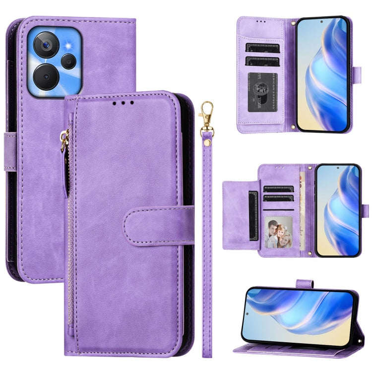Multi-Card Slots Zipper Wallet Leather Phone Case, For Realme 11 5G Global / 11x 5G / C67 India, For Realme 11 4G Global, For Realme GT3 / GT5 240W, For Realme Narzo 60 Pro, For Realme C65 4G Global, For Realme C55 4G Global / Narzo N55                ...