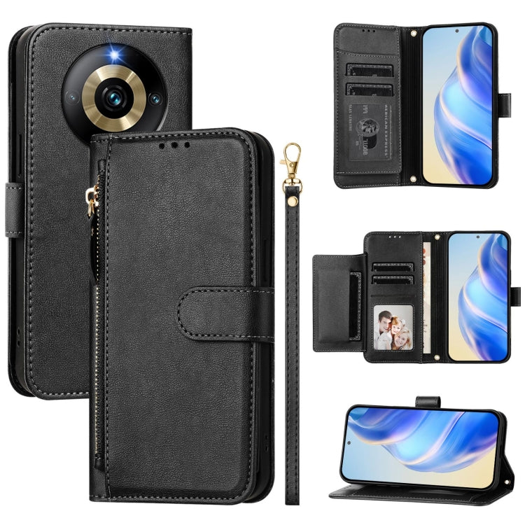Multi-Card Slots Zipper Wallet Leather Phone Case, For Realme 11 5G Global / 11x 5G / C67 India, For Realme 11 4G Global, For Realme GT3 / GT5 240W, For Realme Narzo 60 Pro, For Realme C65 4G Global, For Realme C55 4G Global / Narzo N55                ...