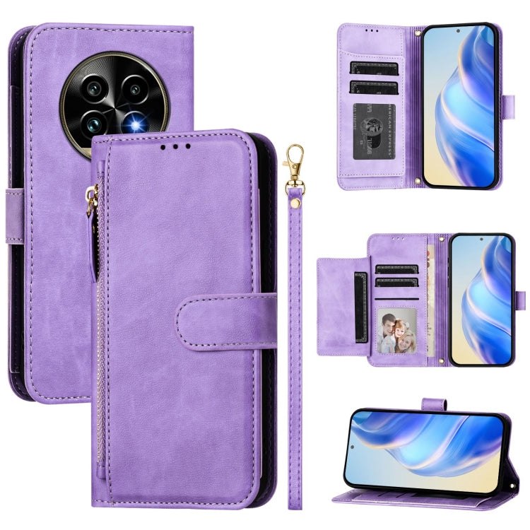 Multi-Card Slots Zipper Wallet Leather Phone Case, For Realme 13 Pro 5G / 13 Pro+ 5G, For Realme GT 6 5G / GT 6T 5G Global, For Realme C63 / C61 Global, For Realme 12 5G Global, For Realme 12+ 5G Global, For Realme Note 50 4G Global / C51 / C53        ...