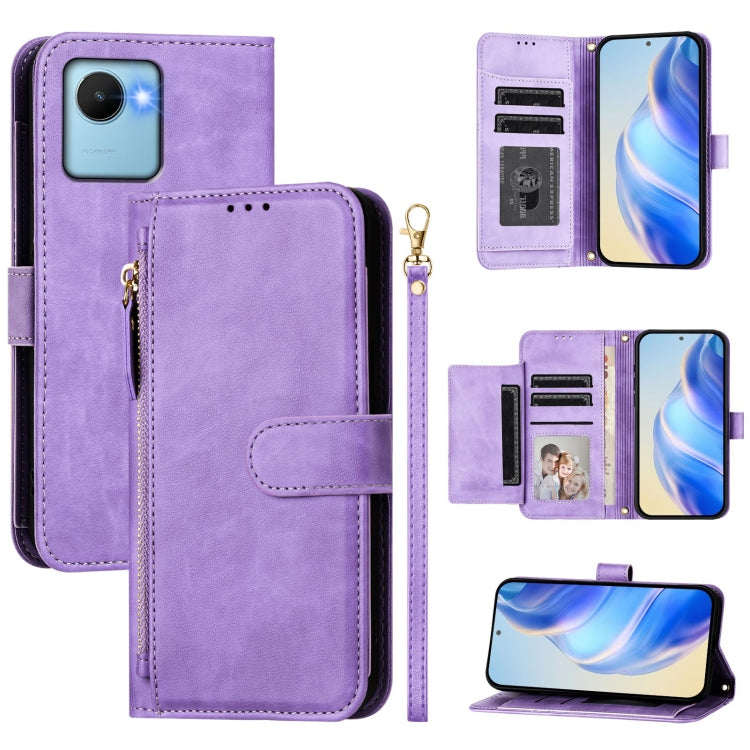 Multi-Card Slots Zipper Wallet Leather Phone Case, For Realme 10 Pro 5G, For Realme 10 Pro+ 5G, For Realme 10 4G Global, For Realme C30 4G / C30s / Narzo 50i Prime, For Realme GT Neo 3T, For Realme 9 Pro+ 5G / 9 4G Global, For Realme GT Neo 3          ...