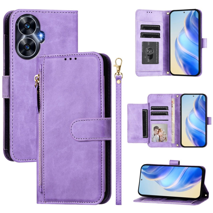 Multi-Card Slots Zipper Wallet Leather Phone Case, For Realme 11 5G Global / 11x 5G / C67 India, For Realme 11 4G Global, For Realme GT3 / GT5 240W, For Realme Narzo 60 Pro, For Realme C65 4G Global, For Realme C55 4G Global / Narzo N55                ...