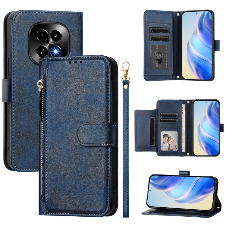Multi-Card Slots Zipper Wallet Leather Phone Case, For Realme 14 / 14T 5G, For Realme P3 Ultra 5G, For Realme P3 5G / Realme Neo7x, For Realme 14 Pro+, For Realme GT 7 Pro, For Realme C63 5G Global, For Realme Note 60 4G Global / C61 India             ...