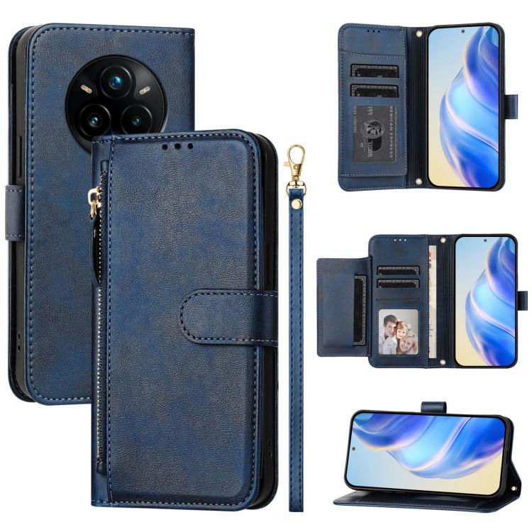 Multi-Card Slots Zipper Wallet Leather Phone Case, For Realme 14 / 14T 5G, For Realme P3 Ultra 5G, For Realme P3 5G / Realme Neo7x, For Realme 14 Pro+, For Realme GT 7 Pro, For Realme C63 5G Global, For Realme Note 60 4G Global / C61 India             ...