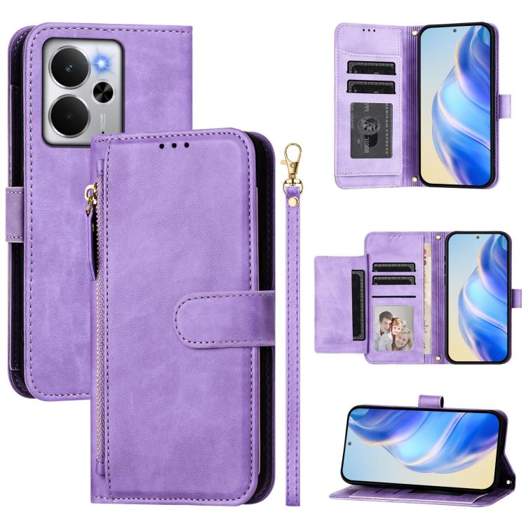 Multi-Card Slots Zipper Wallet Leather Phone Case, For Realme 14 / 14T 5G, For Realme P3 Ultra 5G, For Realme P3 5G / Realme Neo7x, For Realme 14 Pro+, For Realme GT 7 Pro, For Realme C63 5G Global, For Realme Note 60 4G Global / C61 India             ...