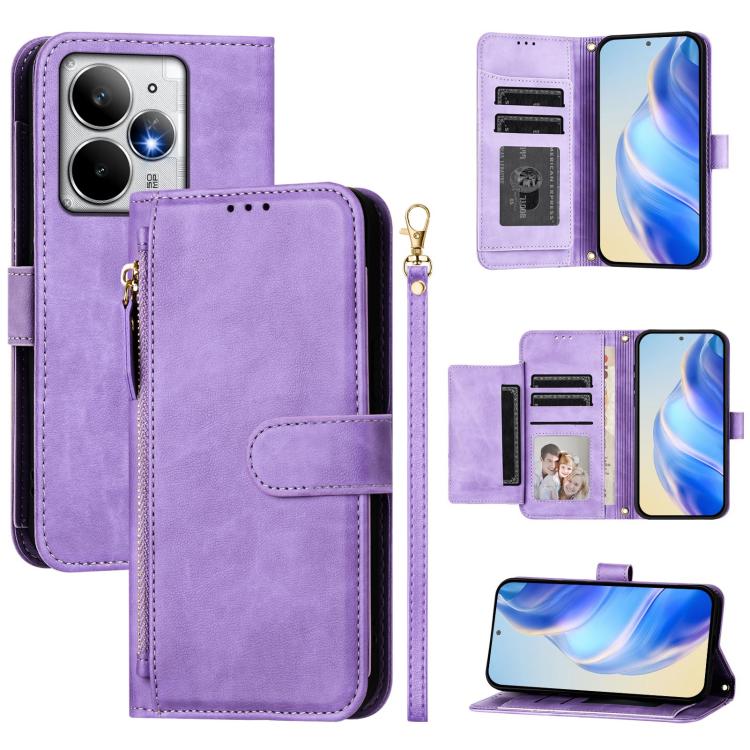 Multi-Card Slots Zipper Wallet Leather Phone Case, For Realme P4 Pro 5G, For Realme P4, For Realme 15T 5G Global, For Realme 15 5G / Realme 15 Pro 5G, For Realme C71 4G, For Realme Neo7 Turbo, For Realme 14x / C75 5G / V70                              ...