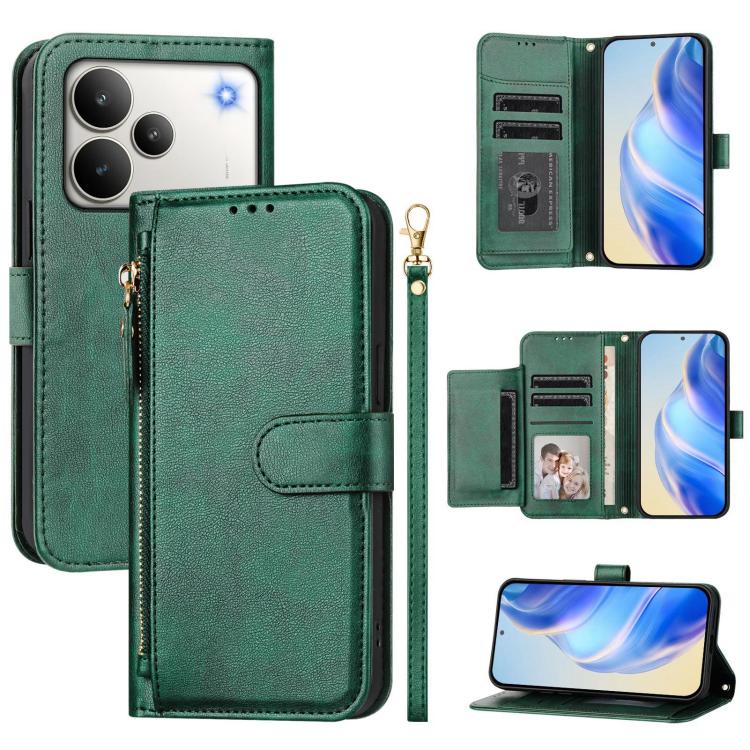 Multi-Card Slots Zipper Wallet Leather Phone Case, For Realme P4 Pro 5G, For Realme P4, For Realme 15T 5G Global, For Realme 15 5G / Realme 15 Pro 5G, For Realme C71 4G, For Realme Neo7 Turbo, For Realme 14x / C75 5G / V70                              ...