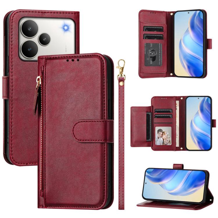 Multi-Card Slots Zipper Wallet Leather Phone Case, For Realme P4 Pro 5G, For Realme P4, For Realme 15T 5G Global, For Realme 15 5G / Realme 15 Pro 5G, For Realme C71 4G, For Realme Neo7 Turbo, For Realme 14x / C75 5G / V70                              ...