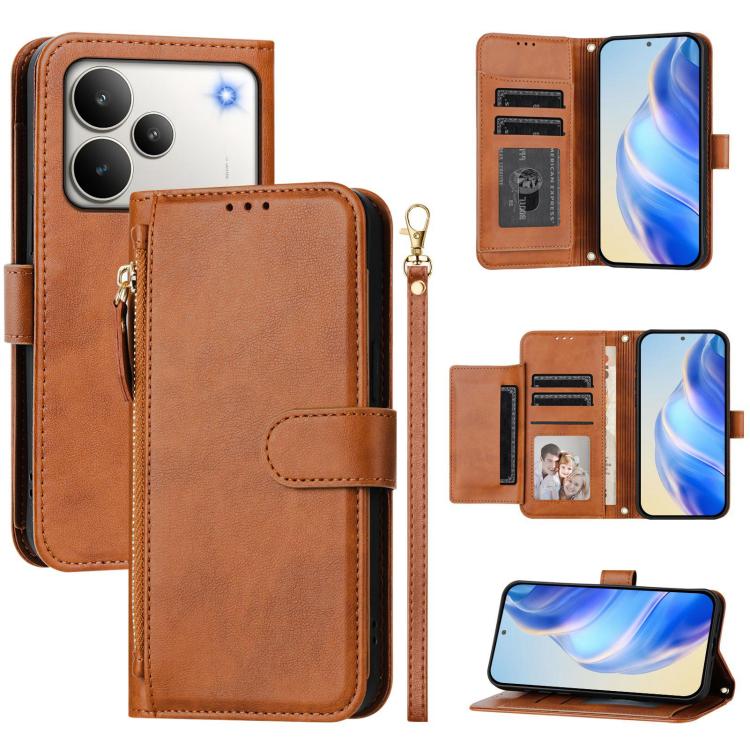 Multi-Card Slots Zipper Wallet Leather Phone Case, For Realme P4 Pro 5G, For Realme P4, For Realme 15T 5G Global, For Realme 15 5G / Realme 15 Pro 5G, For Realme C71 4G, For Realme Neo7 Turbo, For Realme 14x / C75 5G / V70                              ...