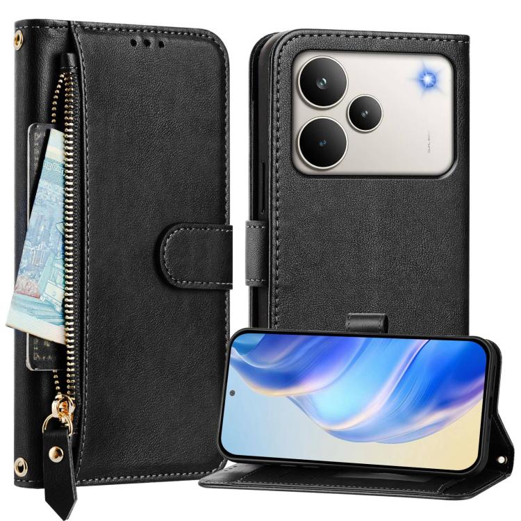 Multi-Card Slots Zipper Wallet Leather Phone Case, For Realme P4 Pro 5G, For Realme P4, For Realme 15T 5G Global, For Realme 15 5G / Realme 15 Pro 5G, For Realme C71 4G, For Realme Neo7 Turbo, For Realme 14x / C75 5G / V70                              ...