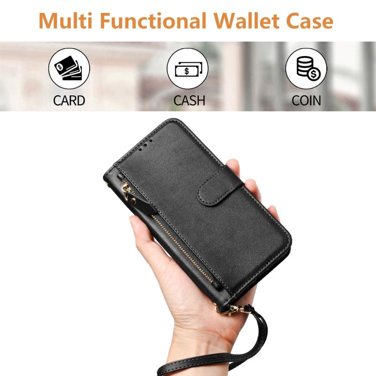Multi-Card Slots Zipper Wallet Leather Phone Case, For Realme P4 Pro 5G, For Realme P4, For Realme 15T 5G Global, For Realme 15 5G / Realme 15 Pro 5G, For Realme C71 4G, For Realme Neo7 Turbo, For Realme 14x / C75 5G / V70                              ...