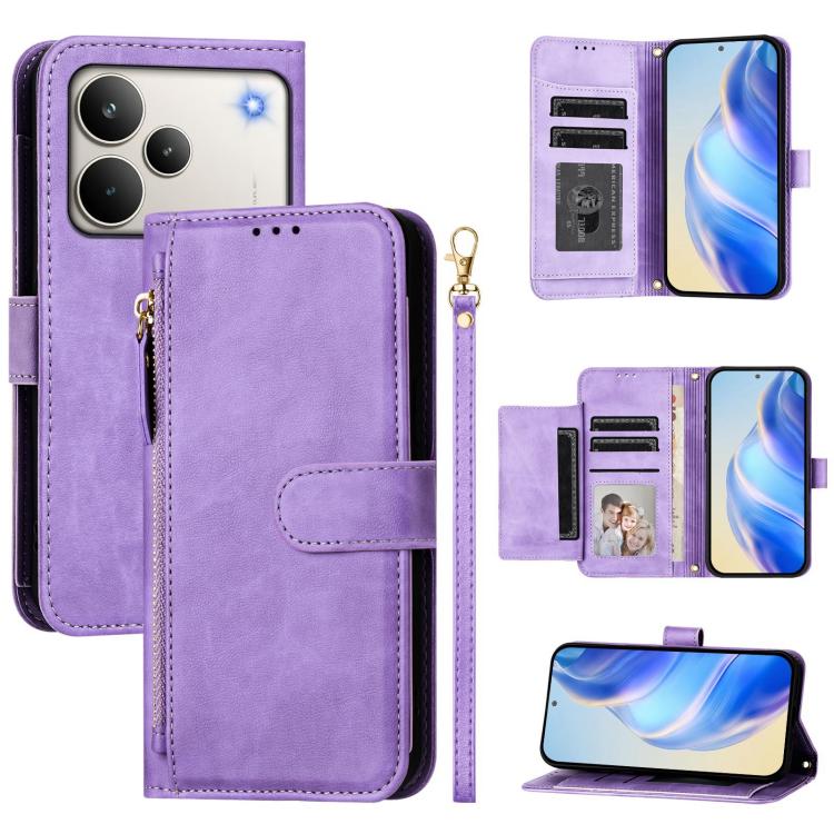 Multi-Card Slots Zipper Wallet Leather Phone Case, For Realme P4 Pro 5G, For Realme P4, For Realme 15T 5G Global, For Realme 15 5G / Realme 15 Pro 5G, For Realme C71 4G, For Realme Neo7 Turbo, For Realme 14x / C75 5G / V70                              ...