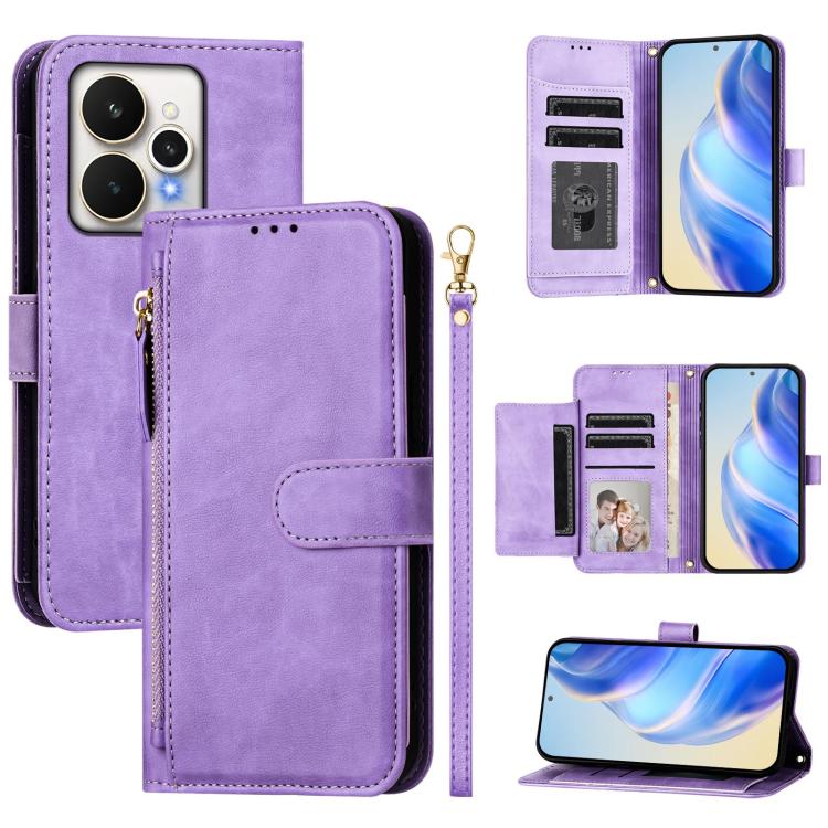 Multi-Card Slots Zipper Wallet Leather Phone Case, For Realme P4 Pro 5G, For Realme P4, For Realme 15T 5G Global, For Realme 15 5G / Realme 15 Pro 5G, For Realme C71 4G, For Realme Neo7 Turbo, For Realme 14x / C75 5G / V70                              ...