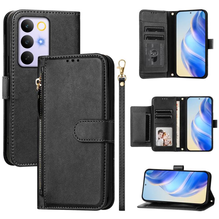 Multi-Card Slots Zipper Wallet Leather Phone Case, For Realme P4 Power 5G, For Realme Note 80 4G, For Realme C83 5G / C85 5G / 15x 5G India, For Realme 16 5G, For Realme 16 Pro+ 5G, For Realme 16 Pro 5G, For Realme Note 70 4G / Note 70T 4G / C71 4G    ...