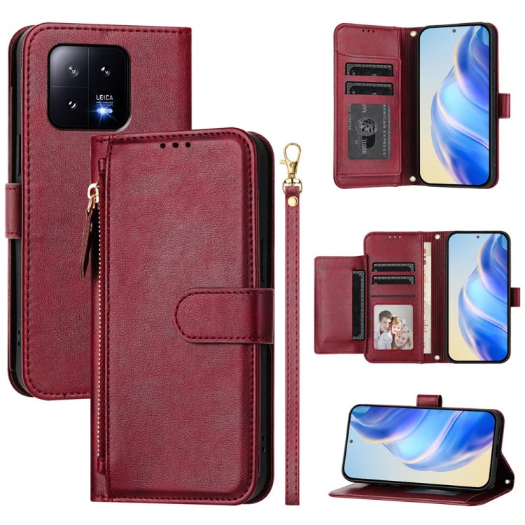 Multi-Card Slots Zipper Wallet Leather Phone Case, For Xiaomi 14 Pro Global, For Xiaomi 14, For Xiaomi 13 Ultra, For Xiaomi Civi 3, For Xiaomi 13 Lite / Civi 2, For Xiaomi 13 Pro, For Xiaomi 13, For Xiaomi 12S Ultra