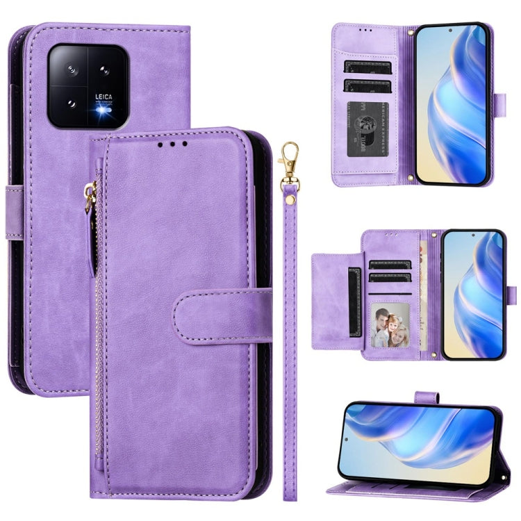 Multi-Card Slots Zipper Wallet Leather Phone Case, For Xiaomi 14 Pro Global, For Xiaomi 14, For Xiaomi 13 Ultra, For Xiaomi Civi 3, For Xiaomi 13 Lite / Civi 2, For Xiaomi 13 Pro, For Xiaomi 13, For Xiaomi 12S Ultra
