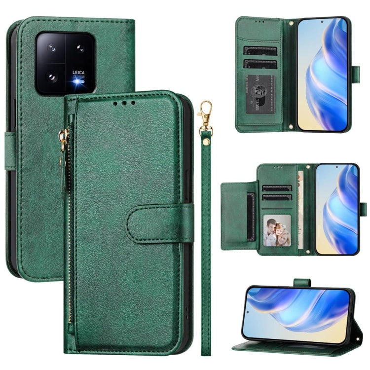 Multi-Card Slots Zipper Wallet Leather Phone Case, For Xiaomi 14 Pro Global, For Xiaomi 14, For Xiaomi 13 Ultra, For Xiaomi Civi 3, For Xiaomi 13 Lite / Civi 2, For Xiaomi 13 Pro, For Xiaomi 13, For Xiaomi 12S Ultra