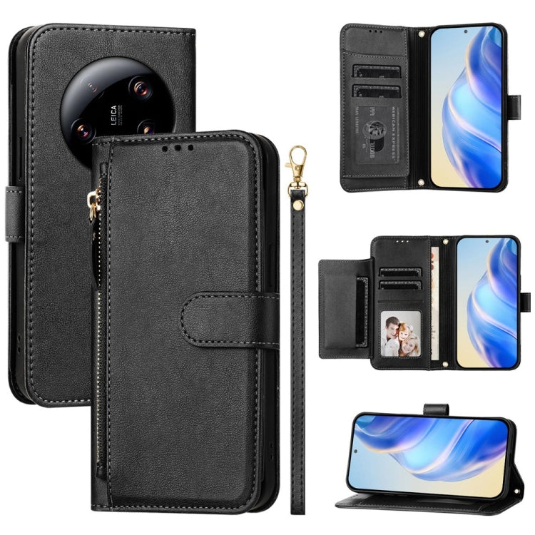 Multi-Card Slots Zipper Wallet Leather Phone Case, For Xiaomi 14 Pro Global, For Xiaomi 14, For Xiaomi 13 Ultra, For Xiaomi Civi 3, For Xiaomi 13 Lite / Civi 2, For Xiaomi 13 Pro, For Xiaomi 13, For Xiaomi 12S Ultra