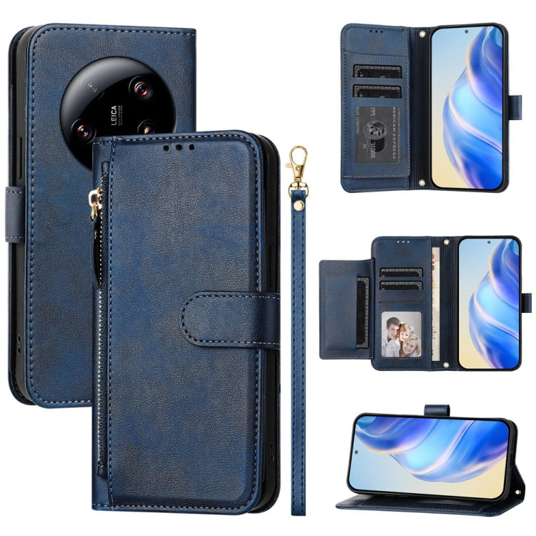 Multi-Card Slots Zipper Wallet Leather Phone Case, For Xiaomi 14 Pro Global, For Xiaomi 14, For Xiaomi 13 Ultra, For Xiaomi Civi 3, For Xiaomi 13 Lite / Civi 2, For Xiaomi 13 Pro, For Xiaomi 13, For Xiaomi 12S Ultra