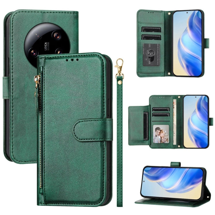 Multi-Card Slots Zipper Wallet Leather Phone Case, For Xiaomi 14 Pro Global, For Xiaomi 14, For Xiaomi 13 Ultra, For Xiaomi Civi 3, For Xiaomi 13 Lite / Civi 2, For Xiaomi 13 Pro, For Xiaomi 13, For Xiaomi 12S Ultra
