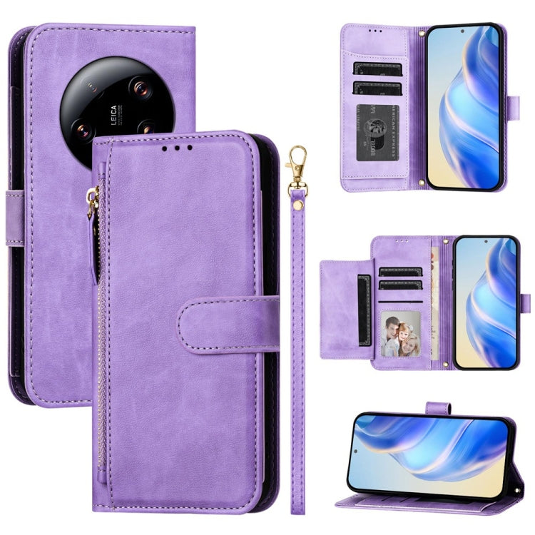 Multi-Card Slots Zipper Wallet Leather Phone Case, For Xiaomi 14 Pro Global, For Xiaomi 14, For Xiaomi 13 Ultra, For Xiaomi Civi 3, For Xiaomi 13 Lite / Civi 2, For Xiaomi 13 Pro, For Xiaomi 13, For Xiaomi 12S Ultra