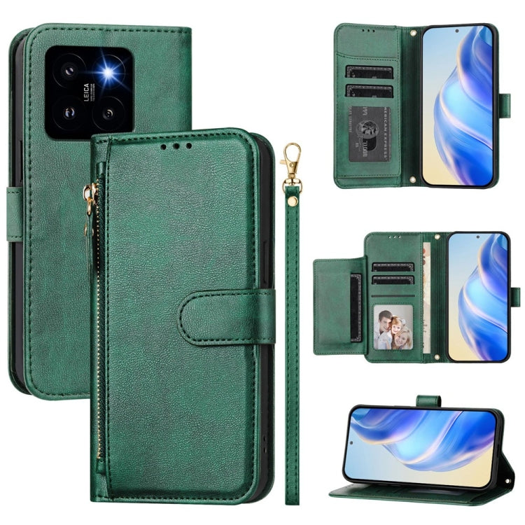 Multi-Card Slots Zipper Wallet Leather Phone Case, For Xiaomi 14 Pro Global, For Xiaomi 14, For Xiaomi 13 Ultra, For Xiaomi Civi 3, For Xiaomi 13 Lite / Civi 2, For Xiaomi 13 Pro, For Xiaomi 13, For Xiaomi 12S Ultra