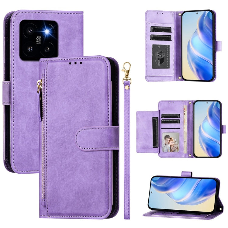 Multi-Card Slots Zipper Wallet Leather Phone Case, For Xiaomi 14 Pro Global, For Xiaomi 14, For Xiaomi 13 Ultra, For Xiaomi Civi 3, For Xiaomi 13 Lite / Civi 2, For Xiaomi 13 Pro, For Xiaomi 13, For Xiaomi 12S Ultra