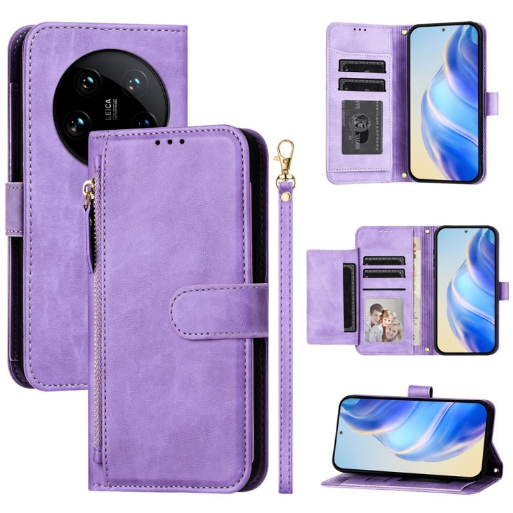 Multi-Card Slots Zipper Wallet Leather Phone Case, For Xiaomi Poco X7 Pro / Redmi Turbo 4, For Xiaomi Poco M7 Pro 5G / Redmi Note 14 5G, For Xiaomi 14T Pro, For Xiaomi 14T, For Xiaomi Poco F6, For Xiaomi Poco X6 Neo Global                              ...