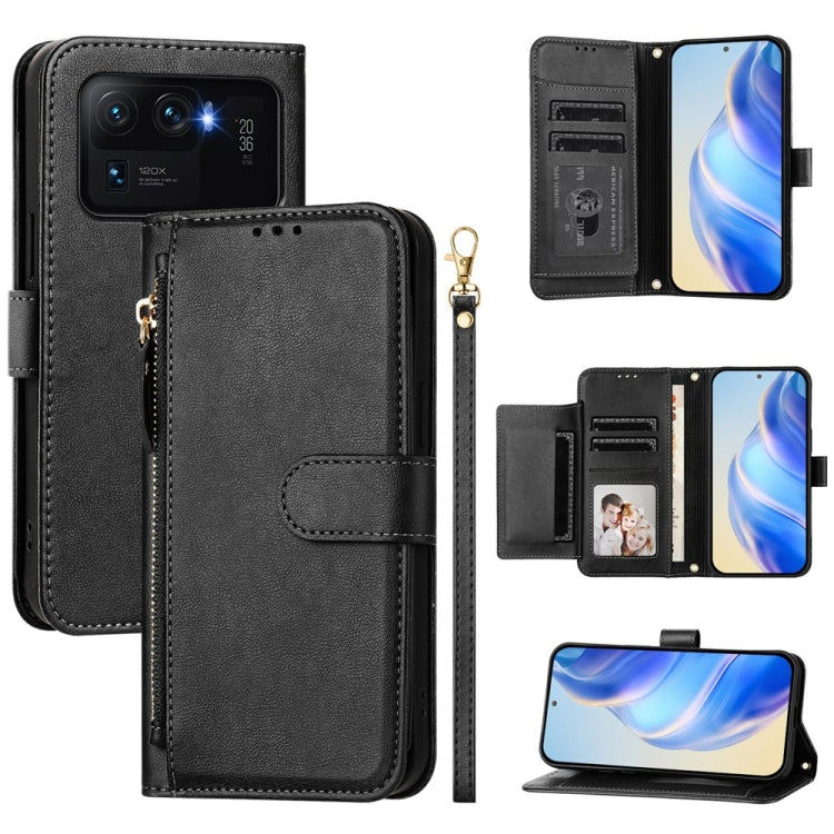 Multi-Card Slots Zipper Wallet Leather Phone Case, For Xiaomi 11T / 11T Pro, For Xiaomi Poco X3 GT, For Xiaomi Poco X3 Pro, For Xiaomi Mi 11 Ultra, For Xiaomi Mi 11 Pro, For Xiaomi Mi 11