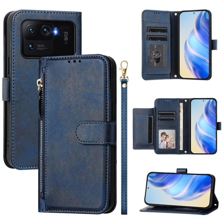 Multi-Card Slots Zipper Wallet Leather Phone Case, For Xiaomi 11T / 11T Pro, For Xiaomi Poco X3 GT, For Xiaomi Poco X3 Pro, For Xiaomi Mi 11 Ultra, For Xiaomi Mi 11 Pro, For Xiaomi Mi 11