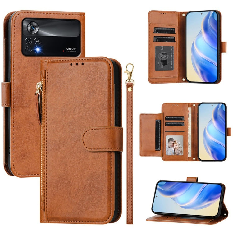 Multi-Card Slots Zipper Wallet Leather Phone Case, For Xiaomi 12 Pro / 12S Pro, For Xiaomi 12 / 12X / 12S, For Xiaomi 12 Lite, For Xiaomi Poco C40 / Redmi 10C, For Xiaomi Civi 1S, For Xiaomi Poco M4 Pro 4G, For Xiaomi Poco X4 Pro 5G                    ...
