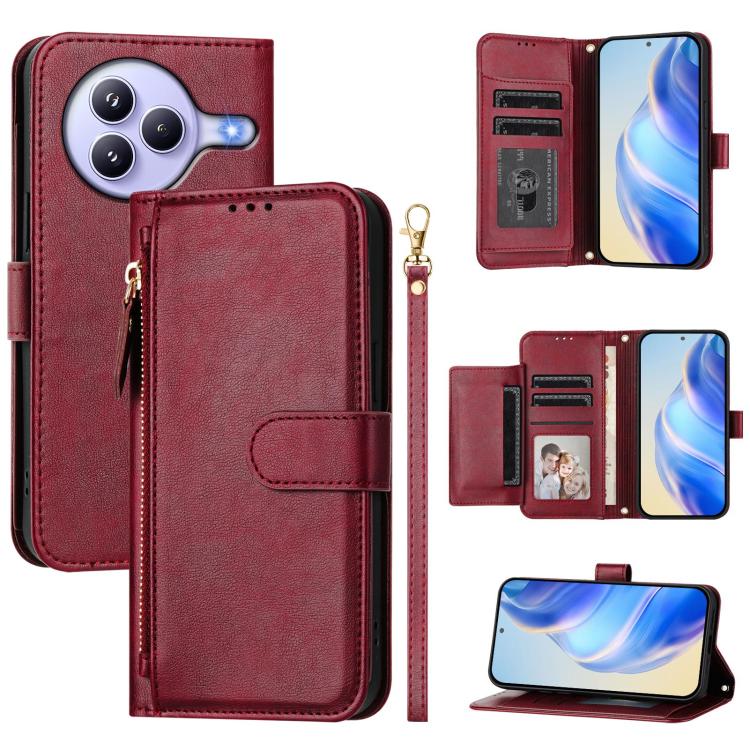 Multi-Card Slots Zipper Wallet Leather Phone Case, For Xiaomi 17 Max 5G, For Xiaomi 17T Pro 5G, For Xiaomi 15T Pro 5G, For Xiaomi 15T 5G, Xiaomi Civi 5 Pro, For Xiaomi 15S Pro, For Xiaomi Poco X7 / Redmi Note 14 Pro 5G, For Xiaomi 15 Ultra