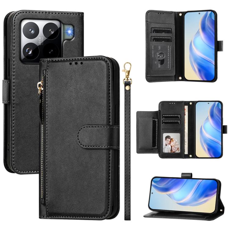 Multi-Card Slots Zipper Wallet Leather Phone Case, For Xiaomi 17 Max 5G, For Xiaomi 17T Pro 5G, For Xiaomi 15T Pro 5G, For Xiaomi 15T 5G, Xiaomi Civi 5 Pro, For Xiaomi 15S Pro, For Xiaomi Poco X7 / Redmi Note 14 Pro 5G, For Xiaomi 15 Ultra