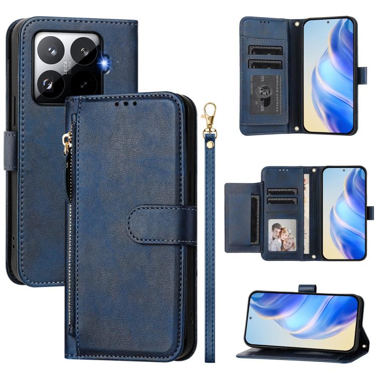 Multi-Card Slots Zipper Wallet Leather Phone Case, For Xiaomi 17 Max 5G, For Xiaomi 17T Pro 5G, For Xiaomi 15T Pro 5G, For Xiaomi 15T 5G, Xiaomi Civi 5 Pro, For Xiaomi 15S Pro, For Xiaomi Poco X7 / Redmi Note 14 Pro 5G, For Xiaomi 15 Ultra