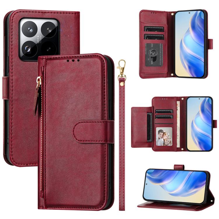 Multi-Card Slots Zipper Wallet Leather Phone Case, For Xiaomi 17 Max 5G, For Xiaomi 17T Pro 5G, For Xiaomi 15T Pro 5G, For Xiaomi 15T 5G, Xiaomi Civi 5 Pro, For Xiaomi 15S Pro, For Xiaomi Poco X7 / Redmi Note 14 Pro 5G, For Xiaomi 15 Ultra