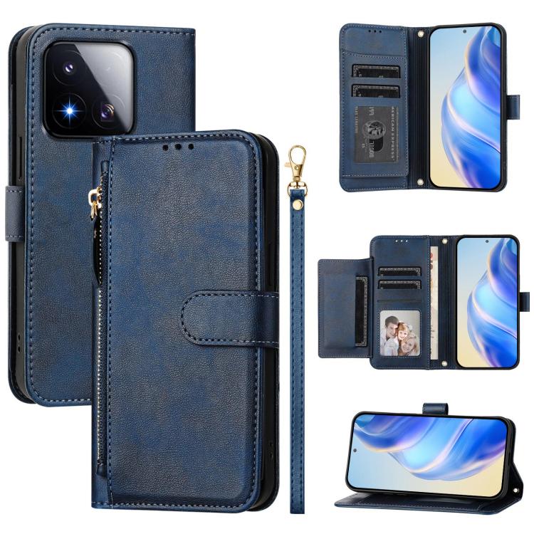 Multi-Card Slots Zipper Wallet Leather Phone Case, For Xiaomi 17 Max 5G, For Xiaomi 17T Pro 5G, For Xiaomi 15T Pro 5G, For Xiaomi 15T 5G, Xiaomi Civi 5 Pro, For Xiaomi 15S Pro, For Xiaomi Poco X7 / Redmi Note 14 Pro 5G, For Xiaomi 15 Ultra