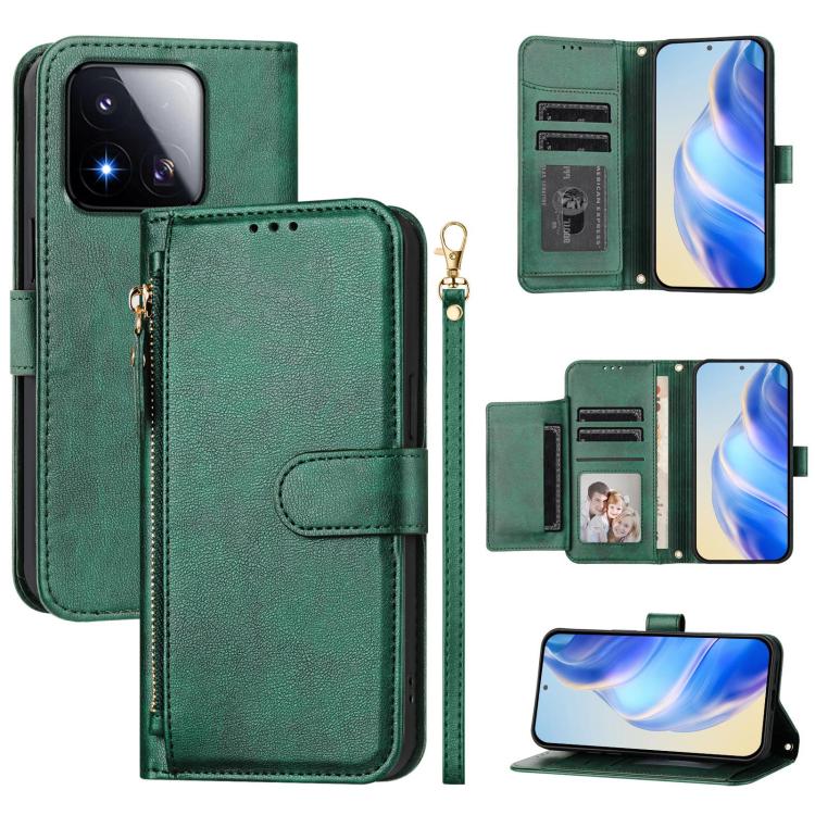 Multi-Card Slots Zipper Wallet Leather Phone Case, For Xiaomi 17 Max 5G, For Xiaomi 17T Pro 5G, For Xiaomi 15T Pro 5G, For Xiaomi 15T 5G, Xiaomi Civi 5 Pro, For Xiaomi 15S Pro, For Xiaomi Poco X7 / Redmi Note 14 Pro 5G, For Xiaomi 15 Ultra