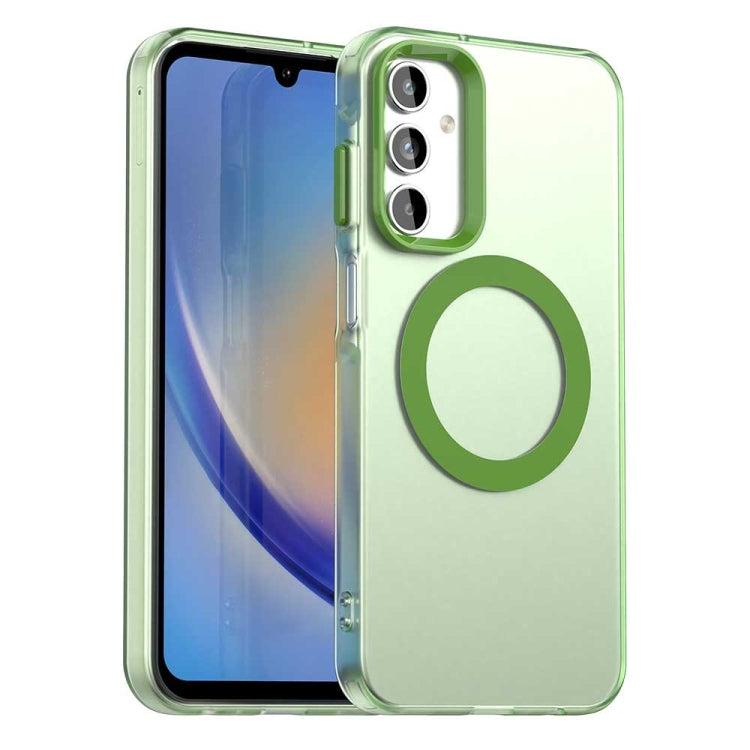 Candy Magsafe PC Hybrid TPU Phone Case, For Samsung Galaxy A55 5G, For Samsung Galaxy A35 5G, For Samsung Galaxy A15 4G, For Samsung Galaxy A05, For Samsung Galaxy A05s, For Samsung Galaxy A25 5G