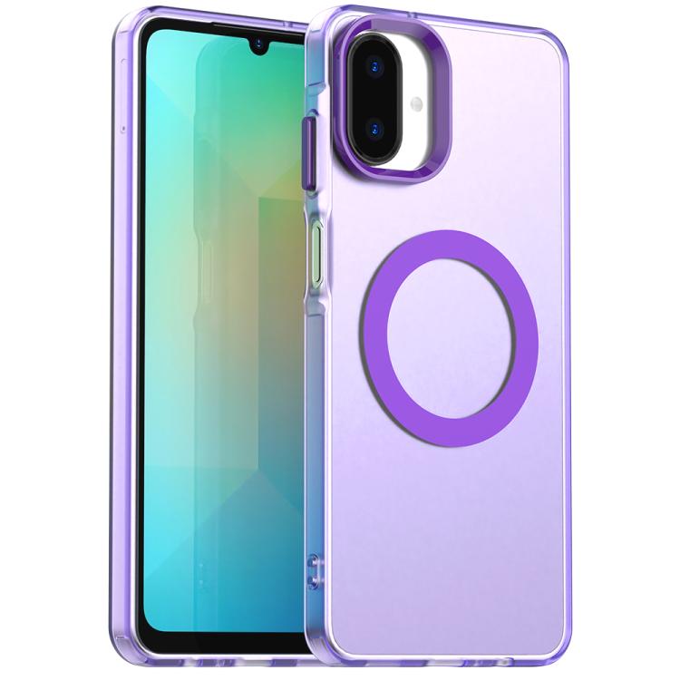 Candy Magsafe PC Hybrid TPU Phone Case, For Samsung Galaxy A57 5G, For Samsung Galaxy A37 5G, For Samsung Galaxy A17 4G, For Samsung Galaxy A07 4G, For Samsung Galaxy A07 5G, For Samsung Galaxy A17 5G