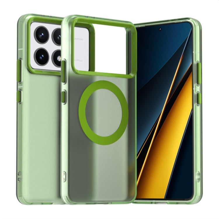 Candy Magsafe PC Hybrid TPU Phone Case, For Xiaomi Poco F6 Pro, For Xiaomi Civi 4 Pro, For Xiaomi Poco C61, For Xiaomi Poco M6 Pro 4G, For Xiaomi Poco X6 Neo 5G, For Xiaomi Poco M6 5G