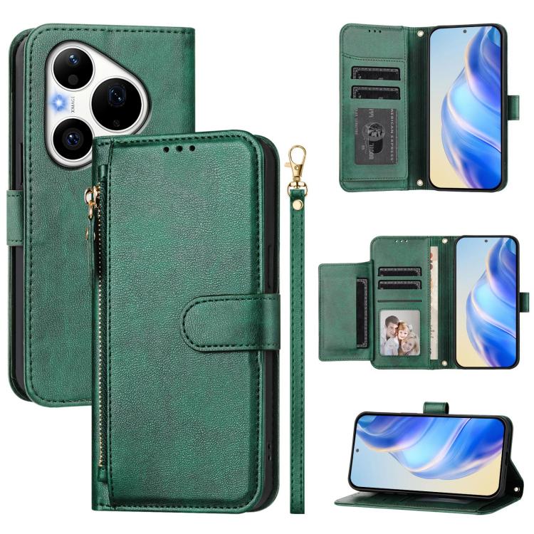 Multi-Card Slots Zipper Wallet Leather Phone Case, For Huawei nova 15 / nova 16z, For Huawei nova 16, For Huawei Pura 90 Pro Max 5G, For Huawei Pura 90 Pro 5G, For Huawei Mate 70 Air 5G, For Huawei Enjoy 80s, For Huawei nova 14 Ultra                   ...