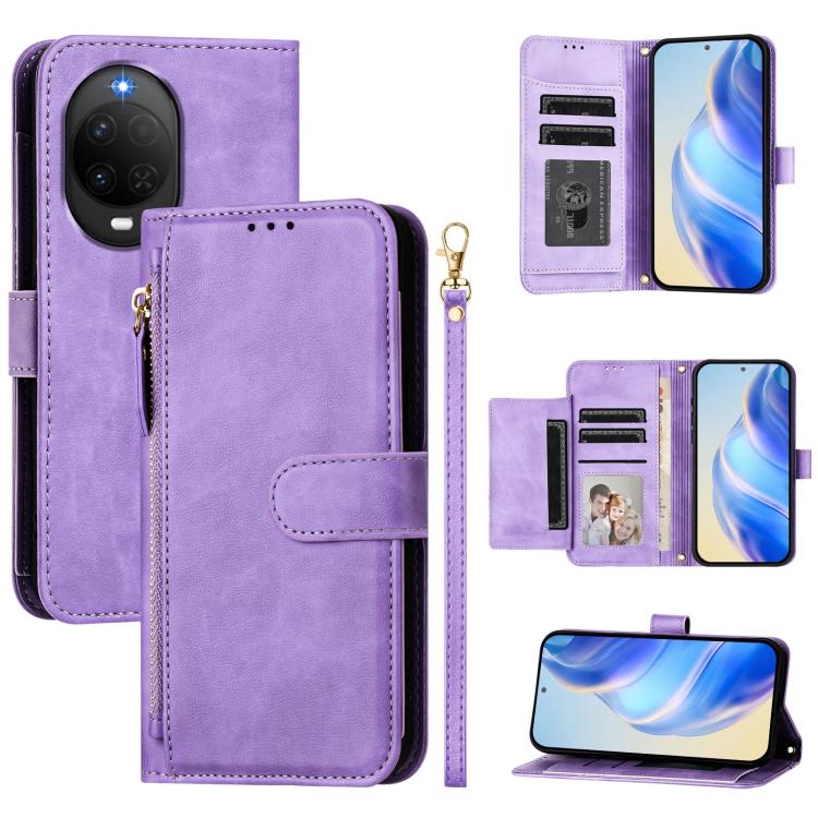 Multi-Card Slots Zipper Wallet Leather Phone Case, For Huawei nova 15 / nova 16z, For Huawei nova 16, For Huawei Pura 90 Pro Max 5G, For Huawei Pura 90 Pro 5G, For Huawei Mate 70 Air 5G, For Huawei Enjoy 80s, For Huawei nova 14 Ultra                   ...